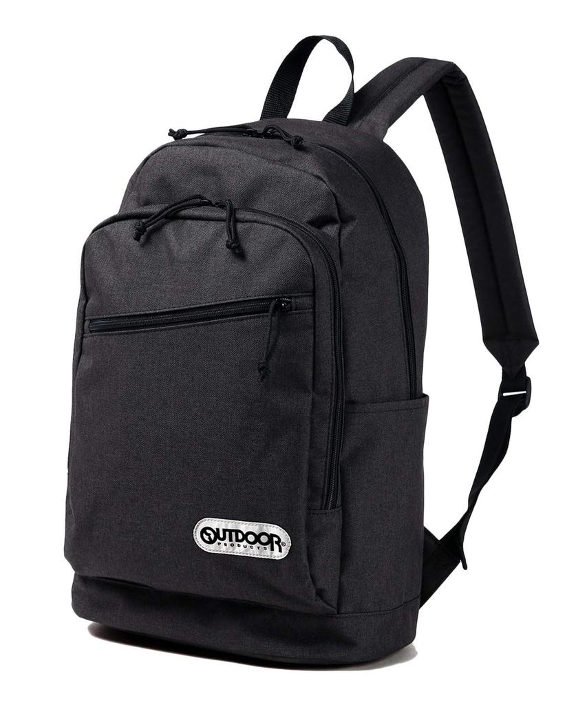 Outdoor Products Heathertex Backpack, A4 Size, PC Storage, Large Capacity, 19 Liters, Size 60. Black