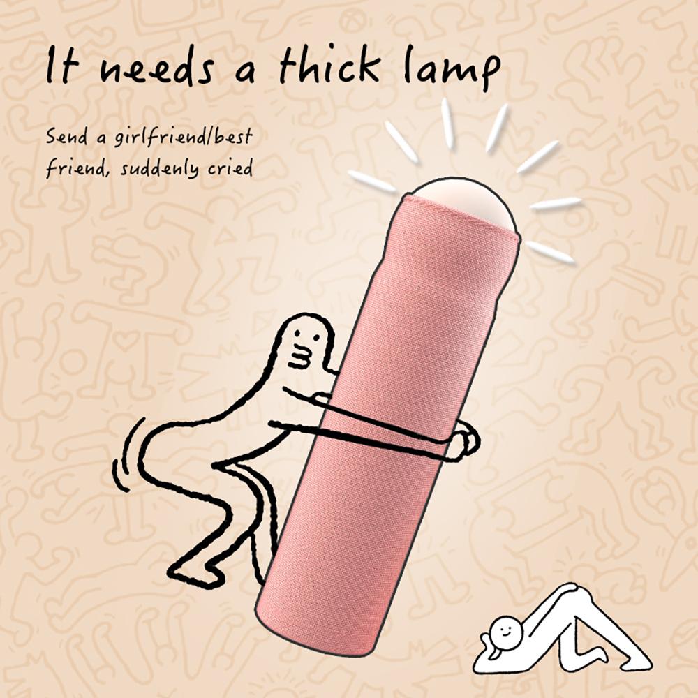 Interest Handheld Night Light Creative LED Sleeping Lamp Original Design Unique Switching Method Has a Base for Placing On Table