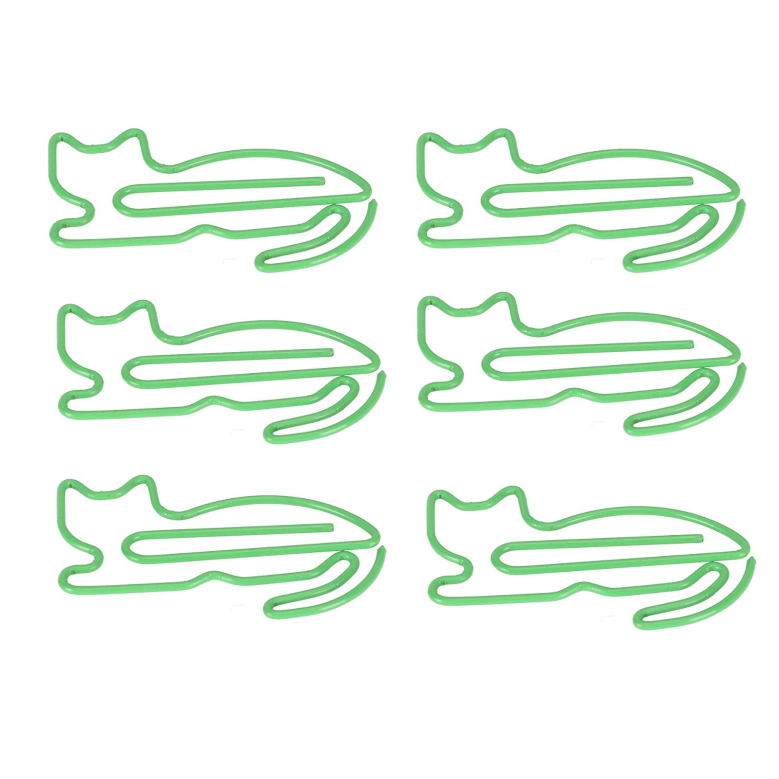 

100 шт. милые скрепки в форме животных забавные закладки для организации документов забавные закладки зелёный