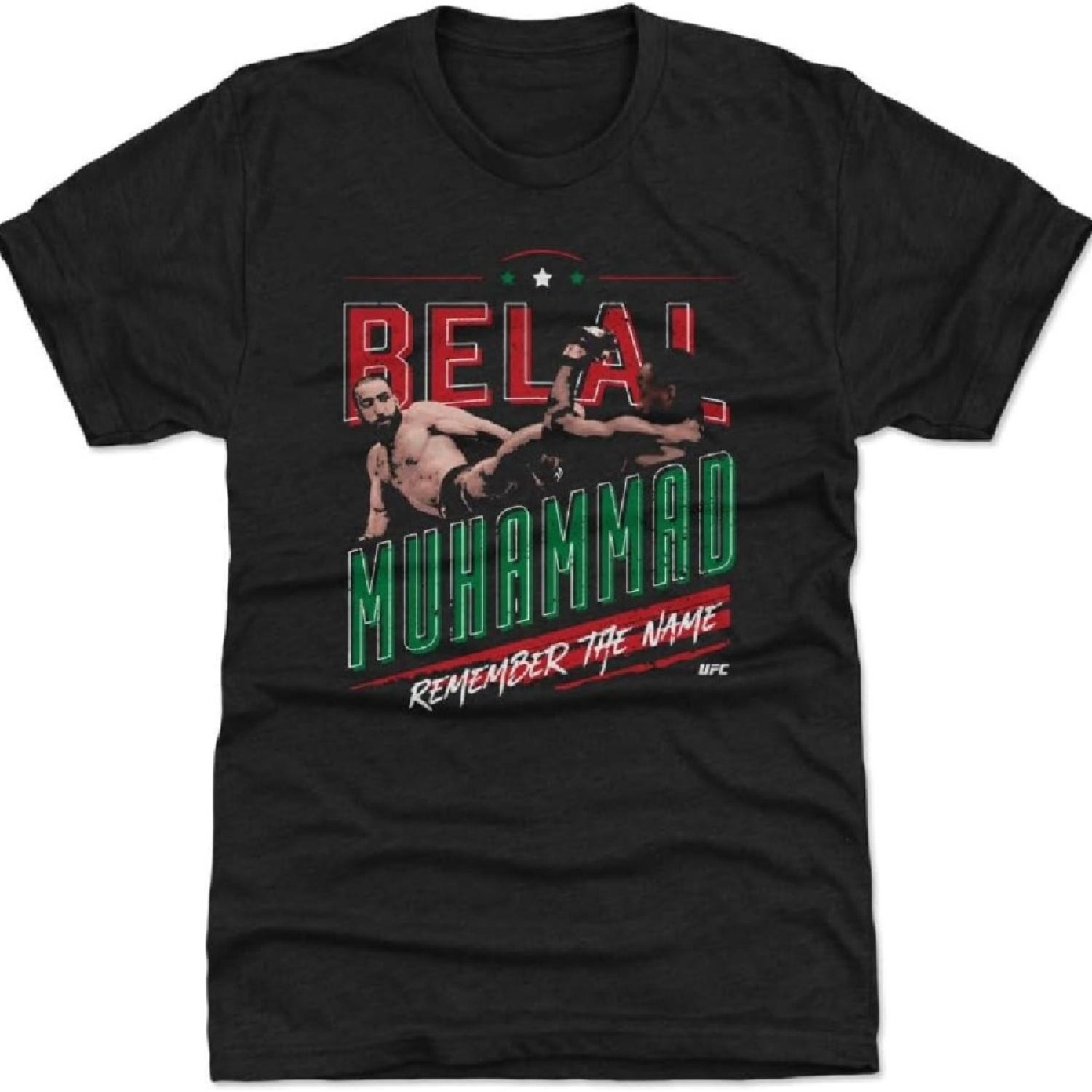 

500 LEVEL Belal Muhammad UFC Men s Premium T-Shirt - Belal Muhammad Remember The Name WHT XXXXXL