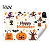 Cute Ghost Pumpkin Wall Stickers Halloween Stickers, And Print Decals, Indoor Party Atmosphere Removable PVC DIY Holiday for Classroom Window