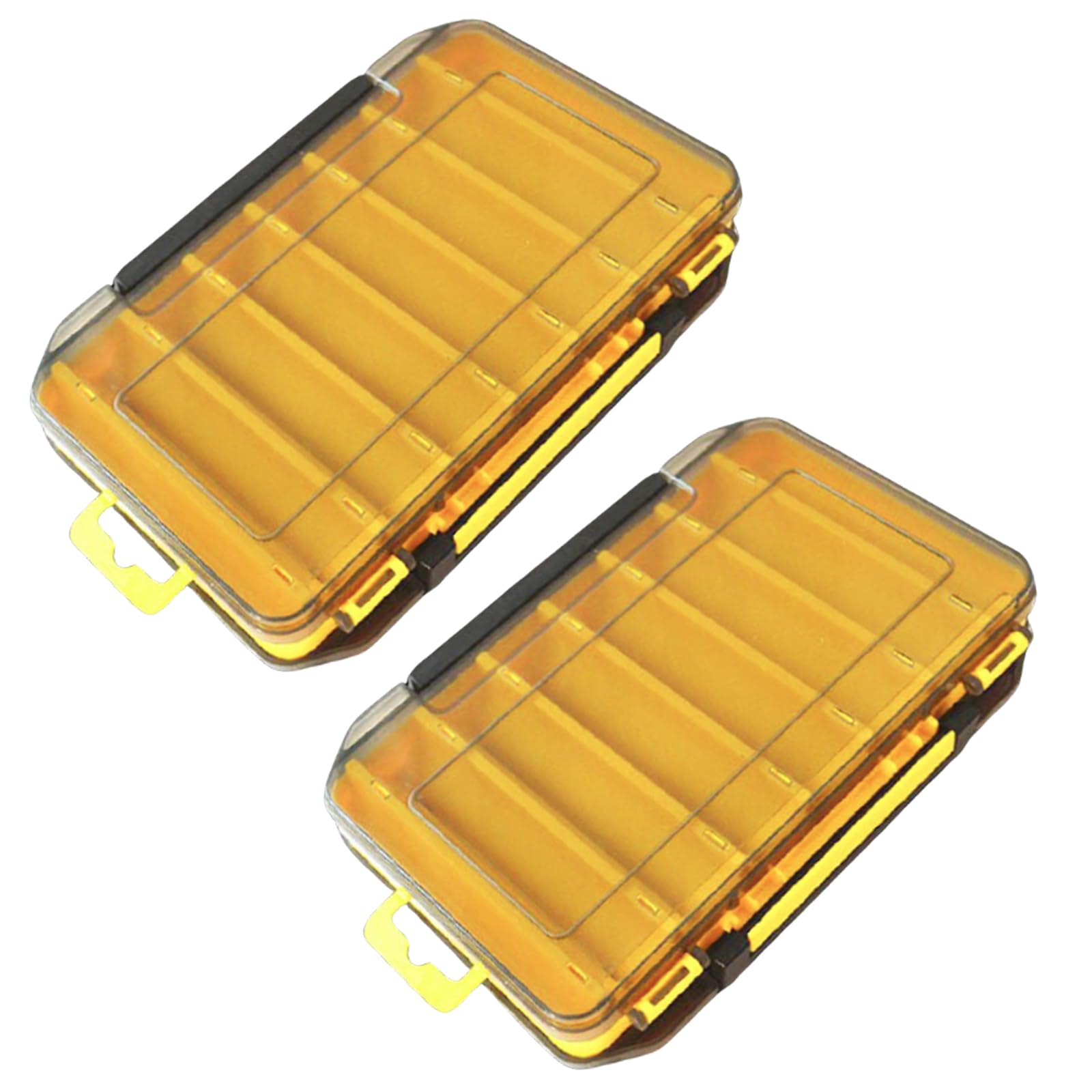 

Tochi Wish Double-Sided Reversible Lure Storage Box, Washable, Large Capacity Fishing Tackle Box, Set of 2, Large, Yellow