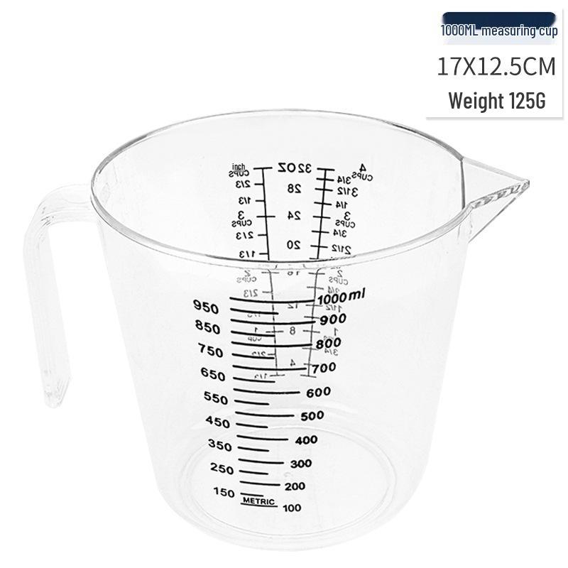 Baking Tools: Large 600ml & 300ml Transparent Plastic Measuring Cups, Kitchen Utensils