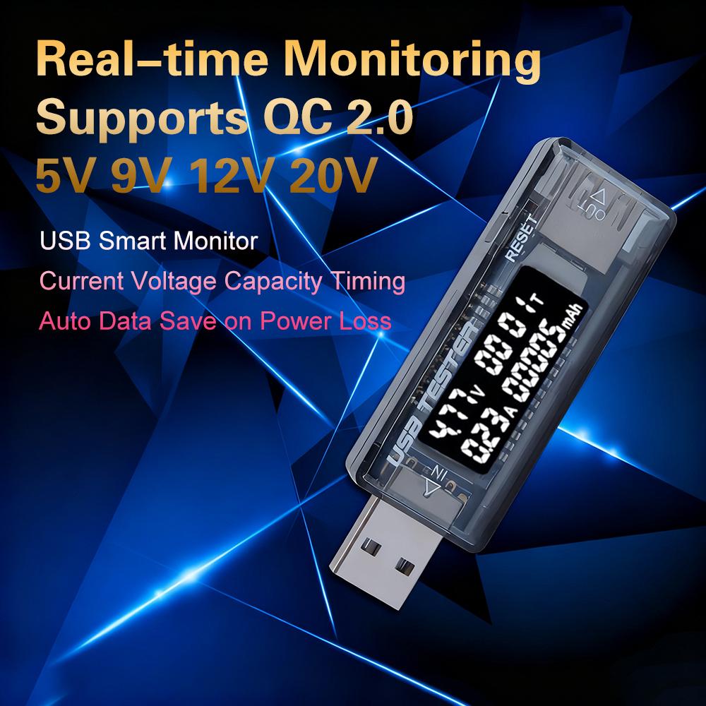 KWS-V21 USB Voltage Current Meters Battery Capacity Tester Volt Doctor PowerBank Charging Detector Power Meter Voltmeter Ammeter