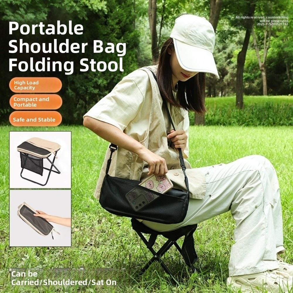 Sturdy Folding Backpack Stool Wear-resistant L Pen Bag Stool Easy To Carry Folding Chair Travel
