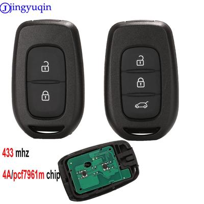 Jingyuqin Fernbedienungsschlüssel 2/3 Tasten 434MHZ Mit 4A PCF7961M Chip Für Renault Sandero Dacia Logan