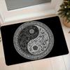 1pc Chinese Vintage Tai Chi Floor Mat Suitable for Bedroom & Living Room, Non-Slip Absorbent Entry with Taiji Pattern, Machine Washable Soft for Home