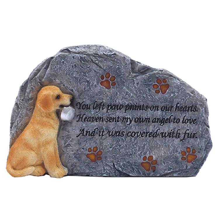 Resin Dog Memorial Plaques, Customizable Pet Memorial Grave Stone Pet Tombstone 1