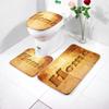 3pcs Water Absorption Mat Toilet Seat Cover Non-Slip Bath Pad Home Decor