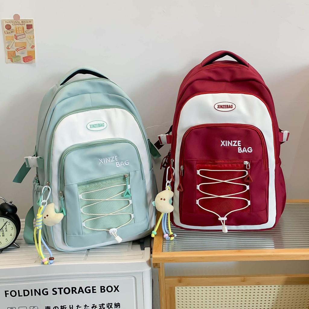 Schoolbag large capacity Japanese ins wind backpack middle school student college bag female junior high school student Mori simple backpack