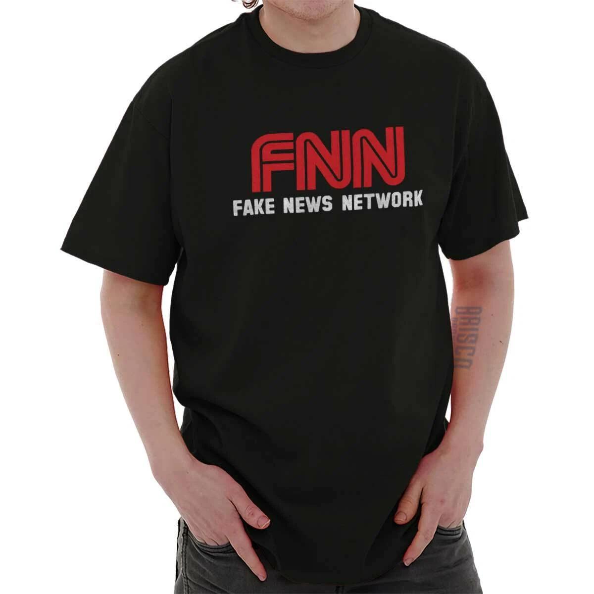 Funny FNN Faking News Network Political Joke Womens or Mens Crewneck T Shirt Tee XL