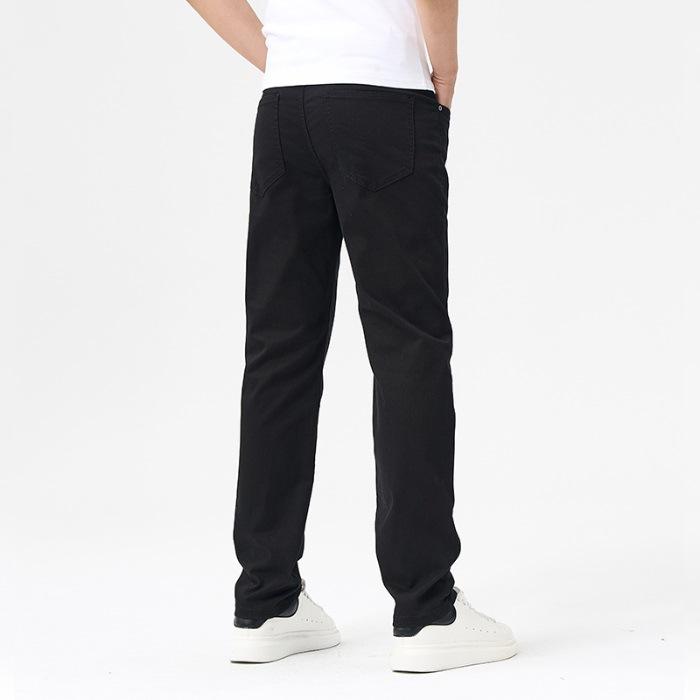 

Летние тонкие с высокой посадкой свободные легкие деловые тонкие маленькие прямые брюки джинсы 42