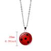 Fashionable Naruto Necklace Anime Pendant Nine Tomoe Rinne Sharingan With Stylish Crystal Inlay