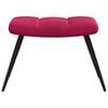 Recliner Chair with Footstool Burgundy Velvet