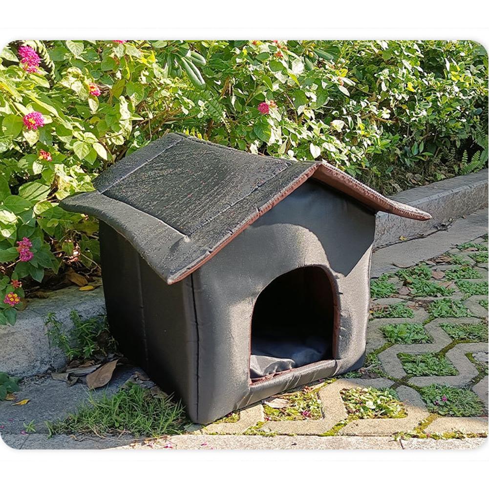Waterproof Stray Cat Litter Semi-enclosed Winter Warm Dogs House Rainproof Sunscreen Windproof Pet Kennel For Indoors Outdoors