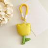 Tulip Earbuds Case Cover Soft Protective Earbud Pouch Shockproof Storage Bag Cute Flower Pouch for Wireless Earbuds Case