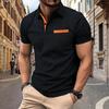 Plus Size Summer New POLO Shirt Button Jacquard Plaid Men's Sports Polo Shirt Large Size Polo Shirt