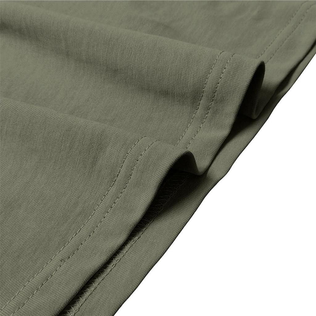 Herre Skjorter Langermet Casual T-skjorter Bomull Knapp V-hals Topper