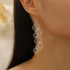 1 Pair of Fun and Creative Cartoon Transparent Bubble Long Earrings, Acrylic Whimsical Assorted-sized Round Disc Eye Bubble Earrings