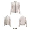 Bomber Jacket Women Thin Casual Zipper Long Sleeves Side Pockets Autumn Spring Outer Wear
