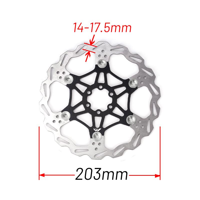 MANA 6 Bolt  Bicycle Float Disc Brake 160/180/203MM Steel Brake Edge for Heat Dissipation + Aluminum Alloy Inner Frame MTB Parts