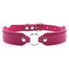 DIEZI Harajuku Gothic Cosplay PU Leather Choker Necklace For Women Men Punk Sexy Circle Pendant Torques Necklace Gift Jewelry