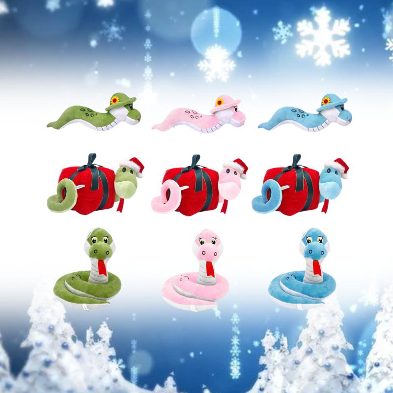 Snake Christmas Zodiac Doll Plush Toy Stuffed Animal Pp Cotton Gift Festive