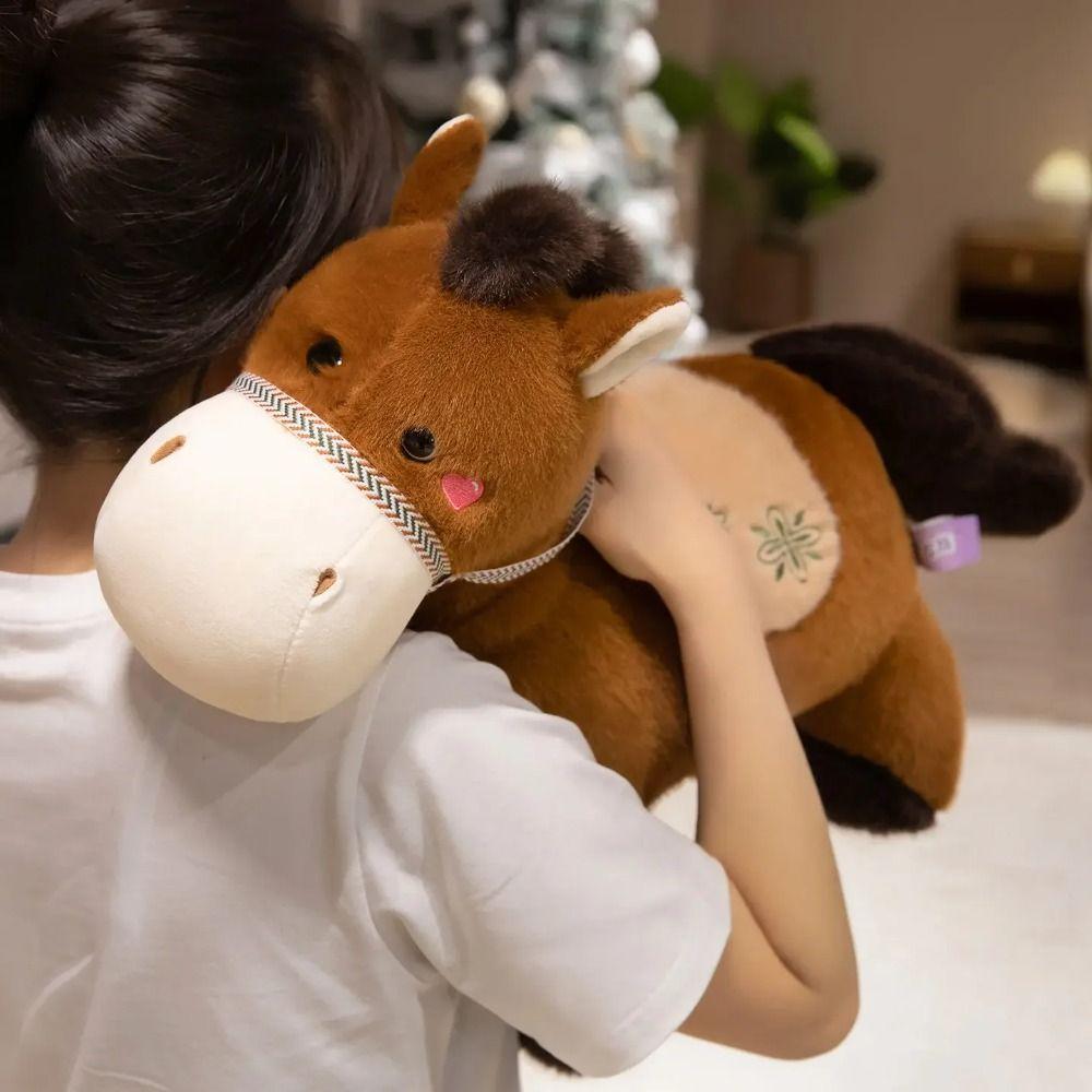 Mane Standing Foal Plush Doll Saddle Cartoon Horse Stuffed Toy Pony Plush Toys  Easter Gifts