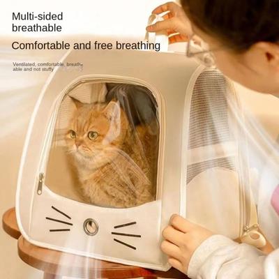 Zaino Pieghevole per Gatti Borsa Grande Capacità Zaino per Animali Domestici Cani Gatti Borsa Trasportino per Gatti Viaggio Esterno