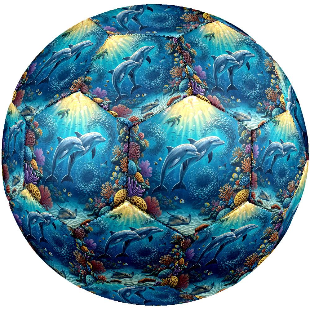 1pc Underwater Paradise Theme Soccer Ball Football, Size 5, Lightweight PVC, Outdoor Training Soccer Ball,Sports Gift t61481