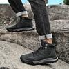 New High Top Mens Sneakers Outdoor Fashion Male Basic Boots Comfy Motocross Boots Genuine Leather Travel Camping Male Footwear