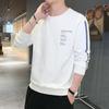 Men's Trendy Loose Fit Sweatshirt - Long-Sleeve Korean Style for Autumn and Spring with Youthful Print.