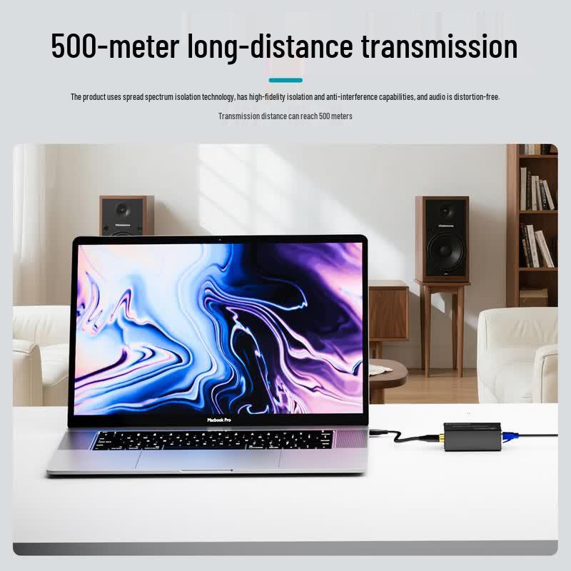 500M Επέκταση Ήχου: 3.5mm & RCA σε RJ45