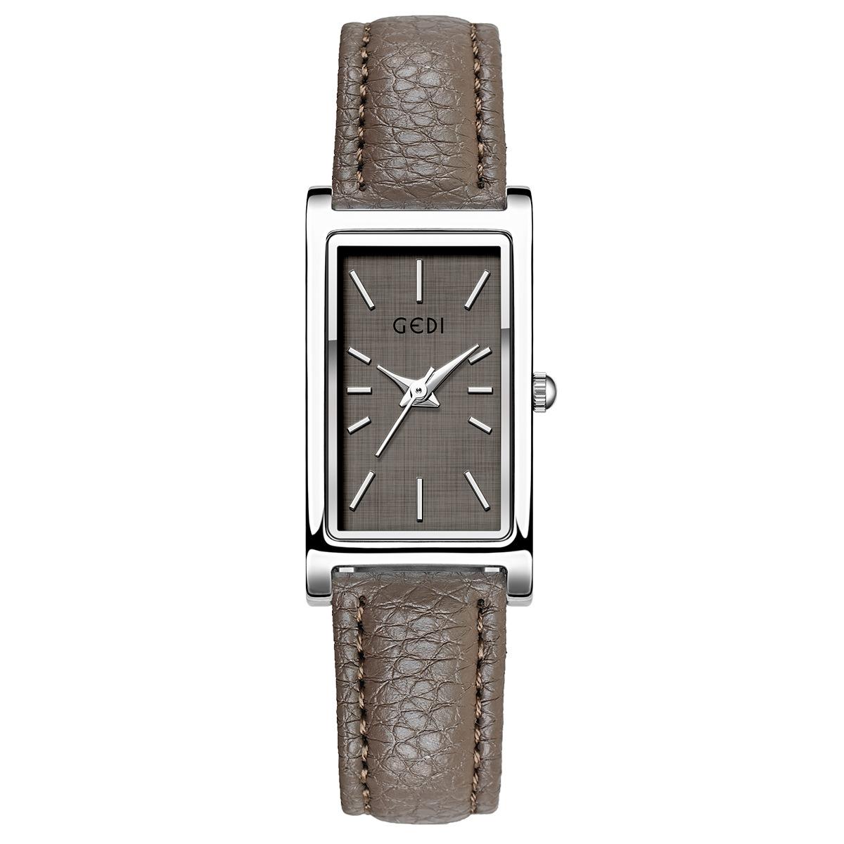 Premium Ankola Red Square Temperament Quartz Watch Minimalist Women S Retro Belt Quartz Watch