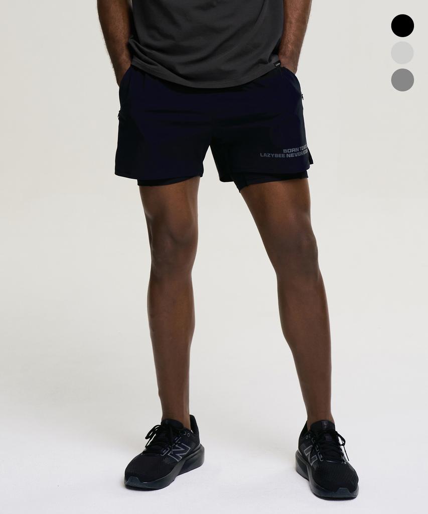 Leijibi Air Cooling Running Shorts Performance 2-In-1 Leggings Shorts M (3 Colors)