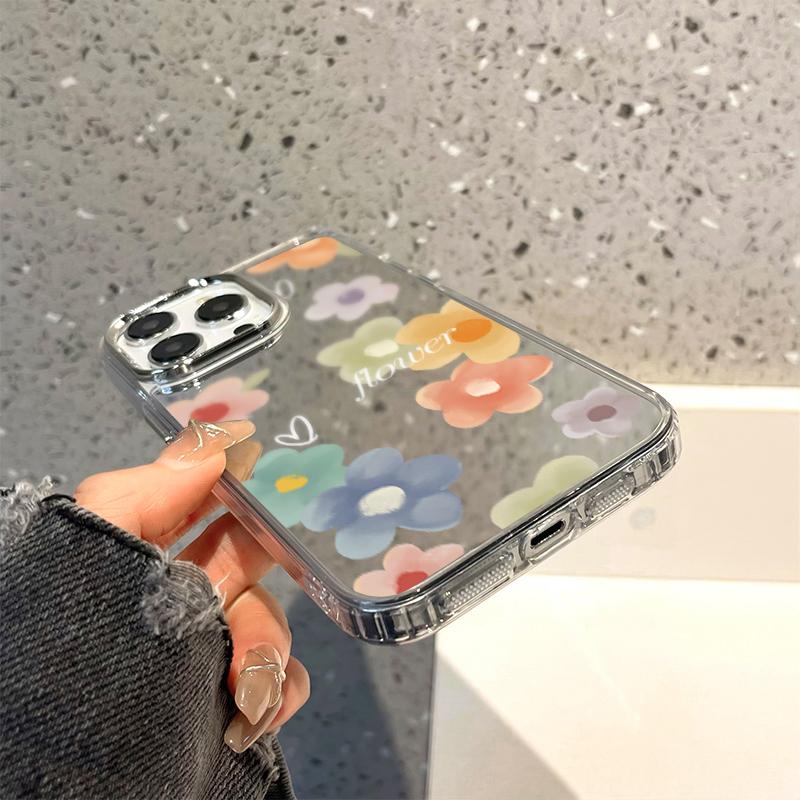 Mobile Phone Cases for iPhone 11 13 XR 15 Pro Max 12 14 Pro Max Case iPhone 16 XS Max Mirror Protective Case Mirror Exquisite Cartoon Waterproof