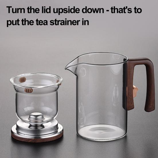 Magic Teapot 600/720/800ml Glass Magnetic Teapot with Strainer Magnetic Water Separation Infuser Pot