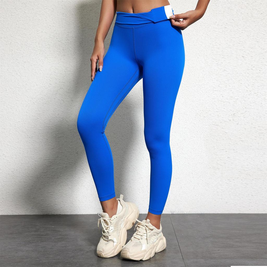 European & American Soft Elastic Yoga Leggings - Solid Color Nude Feel, Plus Size, Peach Butt Line