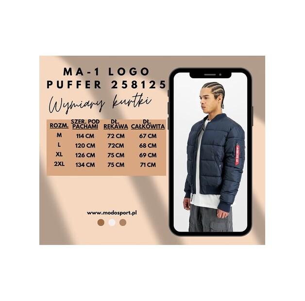 Куртка бомбер Alpha Industries MA-1 с логотипом
