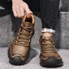Spring/ Autumn Men's High-top Casual Shoes Handmade Leather Shoes Cowboy Boots for Men
