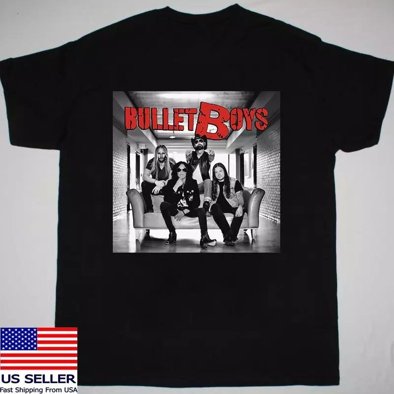 Bulletboys Band On Tour 2025 Black cotton T Shirt Full Size S-5XL Unisex T-Shirt XXL