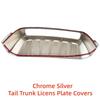 Chrome Car Accessories Tail Trunk Licens Plate Covers Paste Style For Toyota Prado FJ120 4000 2700 2002 2003 2005 2006 2008 2009
