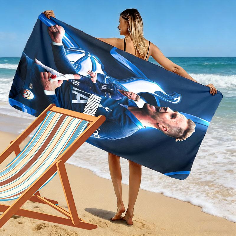 Tottenham Team Print Beach Towel, Large Soft Quick Dry Towel for Beach Camping Swimming