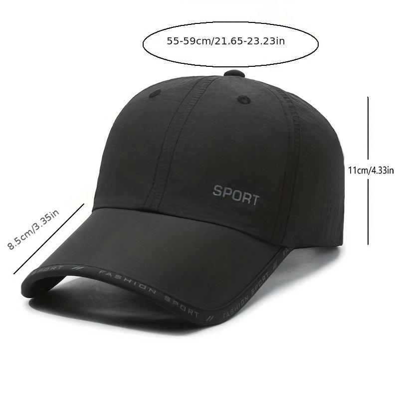 Quick Drying Solid Baseball Cap, Sunscreen Breathable Adjustable Cycling Hiking Fishing Sports Trucker Hat For Women & Men