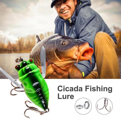 Realistic Cicada Hard Fish Lure Sturdy Fishing Bait Lures Fishing Cicada Bait Fly Fishing Lures Fishing Topwater Lure For Lake