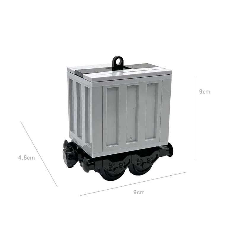 MOC Block Train Track Package City Series Train Rail Transport Cars Can Be Connected