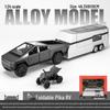 Tesla 1/24 Pickup Truck Trailer Caravan Alloy Model Off-Road Car