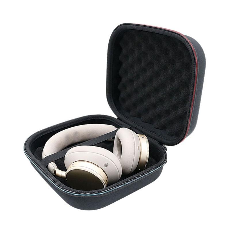 Portable EVA Headphone Storage Case Box With Soft Lining Detail Design for H100 Travel Protections Black