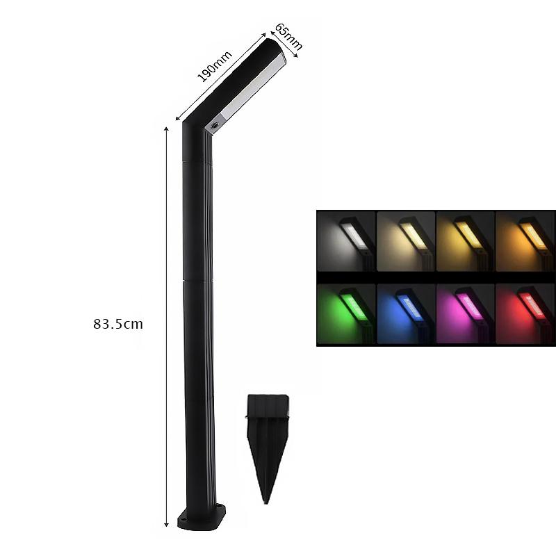3colors Solar Ground Light RGB Light Light Sensing Intelligence Outdoor Pathway Lighting Solar Garden Lights Durable Plastic