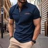 Summer Fashion Versatile Body Shirt Loose Men's T-shirt Men's Buttons Lapel Sports Polo Shirt Tops